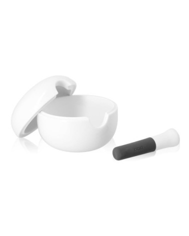 Mortier et pilon en porcelaine