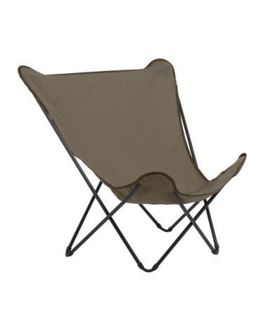 Fauteuil papillon grande largeur en acier marron l83xl91xh87