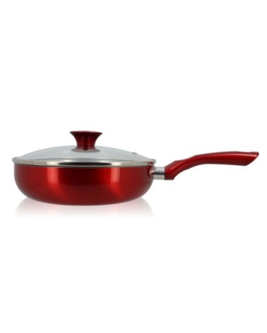 Sauteuse avec couvercle compatible induction 24 cm en aluminium