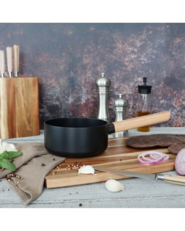 Casserole induction en aluminium et bois 16 cm