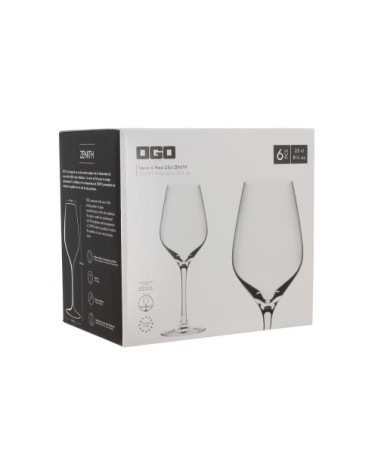 Lot de 6 verres à pieds 25cl