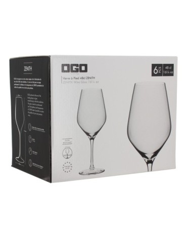 Lot de 6 verres à pieds 48cl