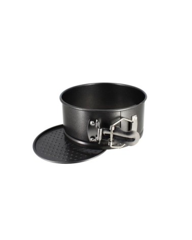 Moule à charnière à fond amovible en acier carbone 14 x 6,8 cm