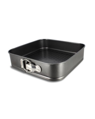 Moule à charnière carré en acier carbone 26 x 26 cm