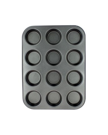 Plaque à 12 muffins en acier carbone