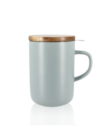 Tisanière avec couvercle en grès et acacia 475 ml