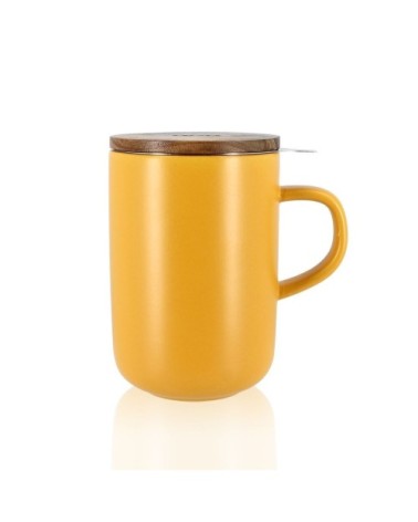 Tisanière avec couvercle en grès et acacia 475 ml