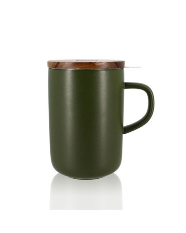 Tisanière avec couvercle en grès et acacia 475 ml