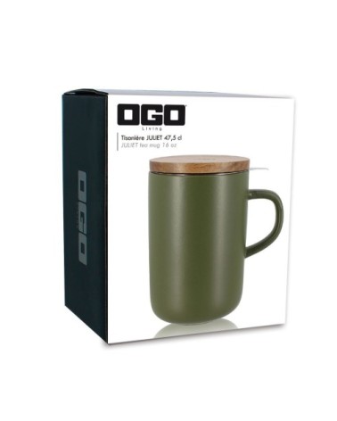 Tisanière avec couvercle en grès et acacia 475 ml