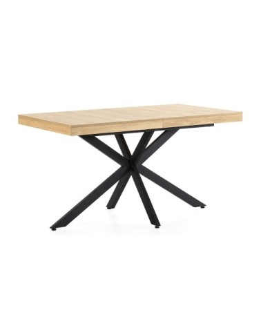 Table de salle à manger extensible couleur chêne, 140-180 cm