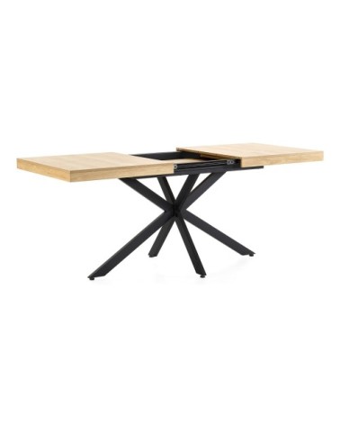 Table de salle à manger extensible couleur chêne, 140-180 cm