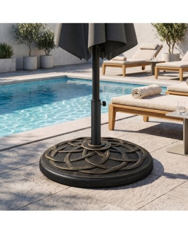 Pied de parasol base de lestage rond