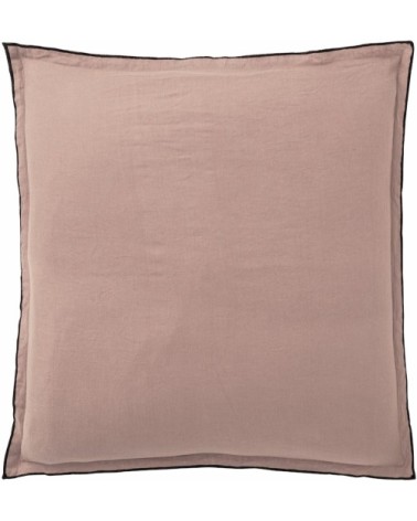 Taie d'oreiller lin lave rose 65x65 cm