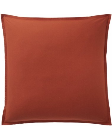 Taie d'oreiller percale de coton rouge 65x65 cm
