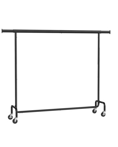 Portant à vêtements avec roulettes 45 x (160-200) x 162,9 cm noir