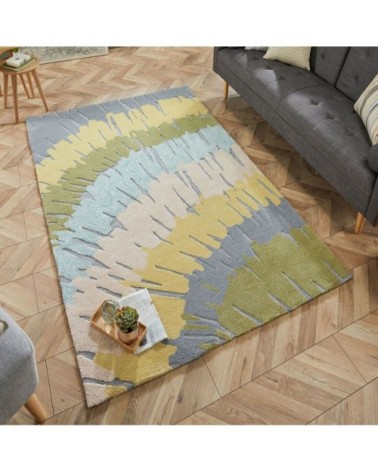 Tapis de salon moderne en Polyester Vert 120x170 cm