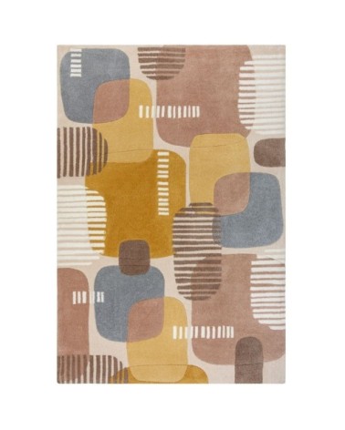 Tapis de salon moderne en Polyester Multicolore 120x170 cm
