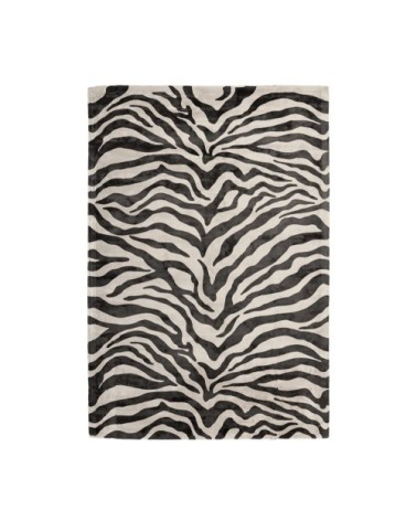 Tapis moderne fait main en Viscose Noir 120x170 cm