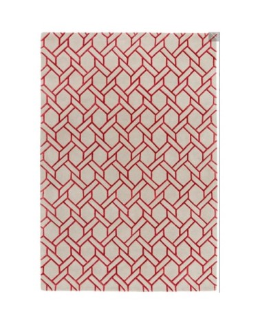 Tapis de salon moderne  en Laine Rouge 120x170 cm