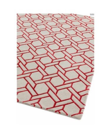 Tapis de salon moderne  en Laine Rouge 120x170 cm