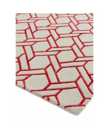 Tapis de salon moderne  en Laine Rouge 120x170 cm