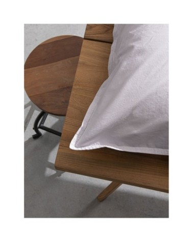 Taie d'oreiller percale de coton gris 65x65 cm