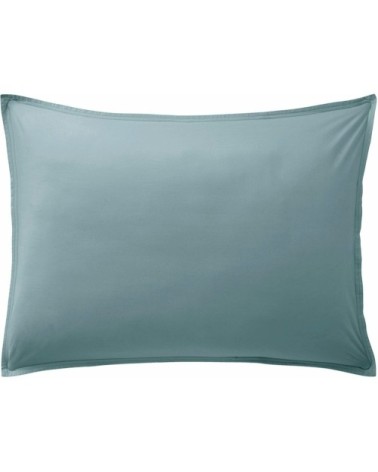 Taie d'oreiller percale de coton bleu 50x70 cm