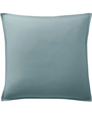 Taie d'oreiller percale de coton bleu 50x70 cm