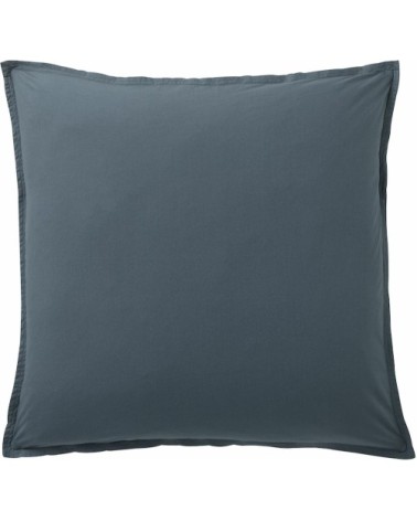 Taie d'oreiller percale de coton bleu 65x65 cm