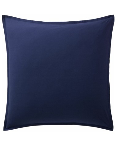 Taie d'oreiller percale de coton bleu 50x70 cm