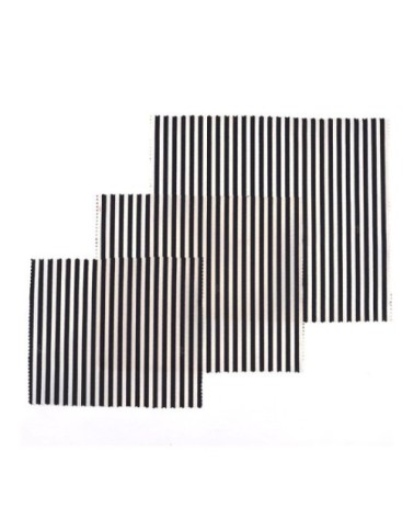 Set de feuilles emballage alimentaire rayées