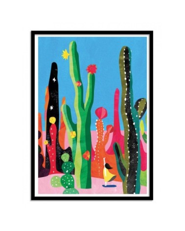 Affiche d'art avec Cadre bois noir - 50 x 70 cm