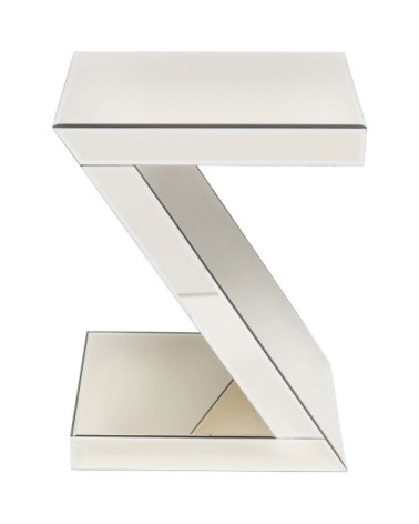 Table d'appoint en verre miroir doré