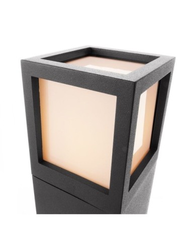 Borne d'éclairage de jardin en aluminium anthracite