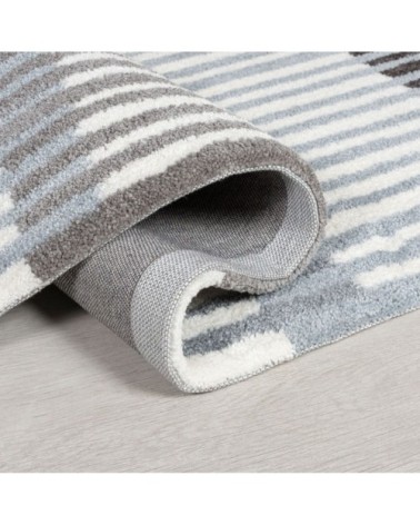 Tapis de salon moderne en Polyester Gris 160x230 cm
