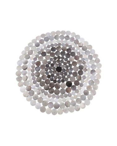 Tapis rond en cuir véritable D140cm