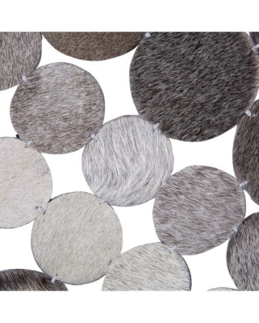 Tapis rond en cuir véritable D140cm