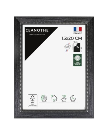 Cadre photo Perle noir 15x20 cm