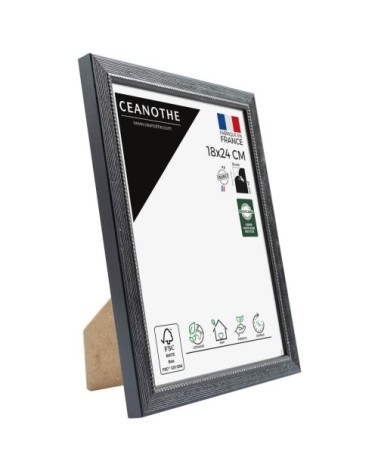 Cadre photo Perle noir 18x24 cm