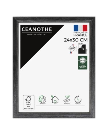 Cadre photo Perle noir 24x30 cm