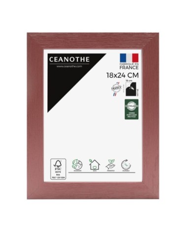 Cadre photo bois reconstitué Terracotta 18x24 cm