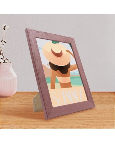 Cadre photo bois reconstitué Terracotta 18x24 cm