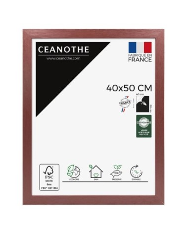 Cadre photo bois reconstitué Terracotta 40x50 cm
