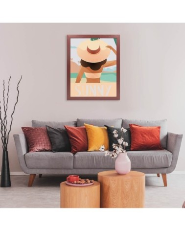 Cadre photo bois reconstitué Terracotta 40x50 cm