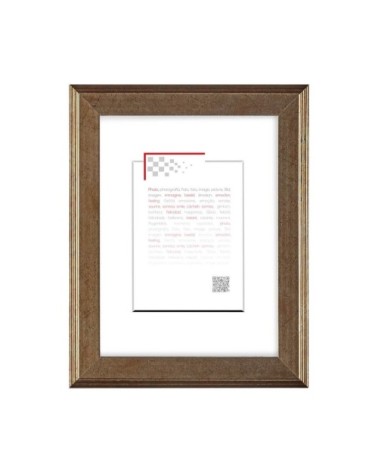 Cadre photo filet or bois massif 20x30