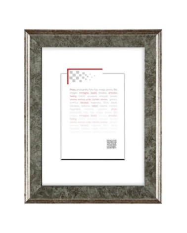 Cadre photo argent bois massif 13x18