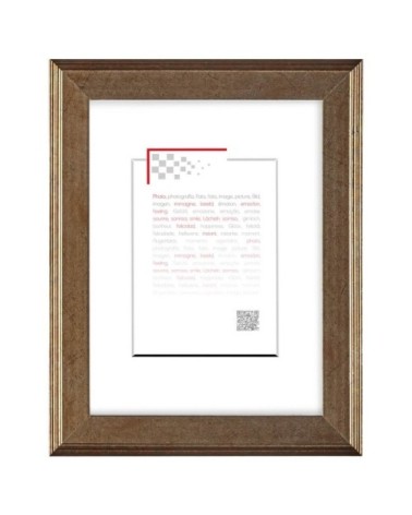 Cadre photo filet or bois massif 18x24