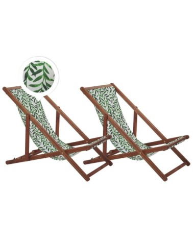 Chaise longue en bois solide vert