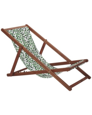 Chaise longue en bois solide vert