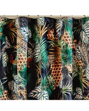 Rideau à galon fronceur 350x275 cm Bleu nuit